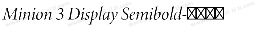 Minion 3 Display Semibold字体转换